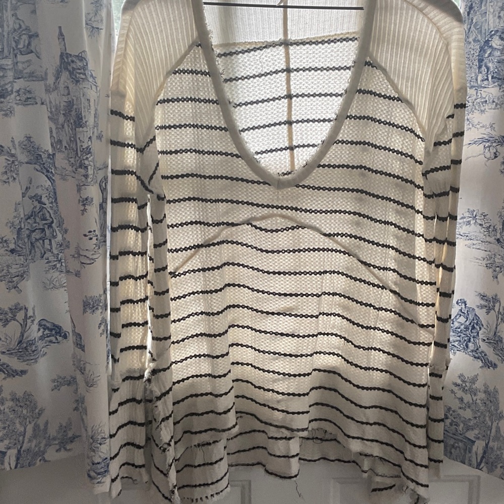 Free People oversized striped top